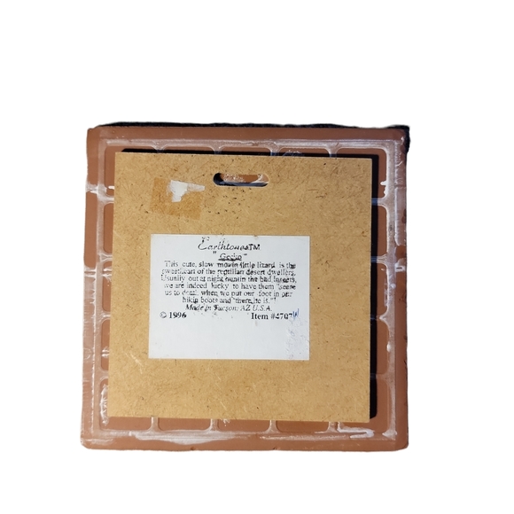 Vintage Earthtones "Gecko" tile/trivet - Picture 2 of 3